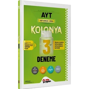 Metin Yayınları AYT Kolonya Eşit Ağırlık Sözel 3 Deneme