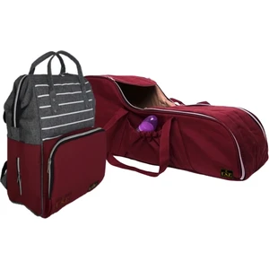 Bebek Bakım Çantası + Portbebe Set - Bordo