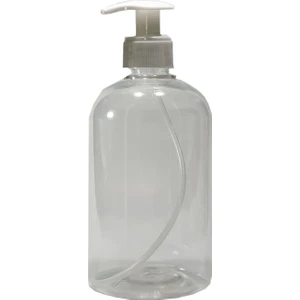 Sıvı Sabun Şişesi  Pet + Valf Set Şeffaf 500 ml  5'li