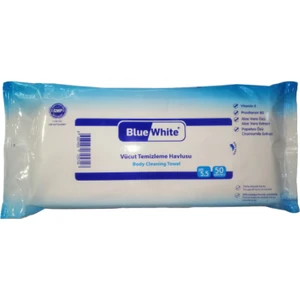 Blue White Vücut Temizleme Havlusu 50'li