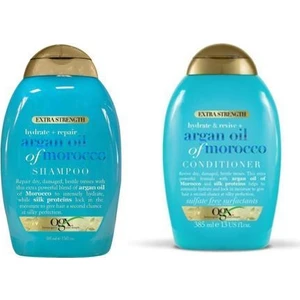 OGX Argan Oil Hydrate + Repair Onarıcı Şampuan 385 ml + Bakım Kremi 385 ml