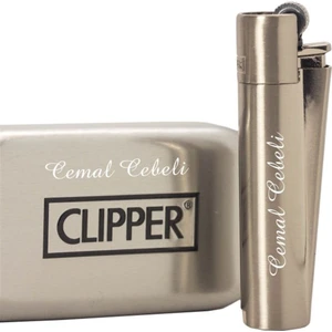Clipper Isme Özel Metal Çakmak Mat Metalik