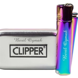 Clipper Isme Özel Metal Çakmak Hologram