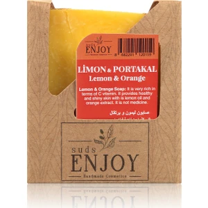 Doğal Limon & Portakal El Yapımı Yüz, Saç ve Vücut Sabunu 100 gr