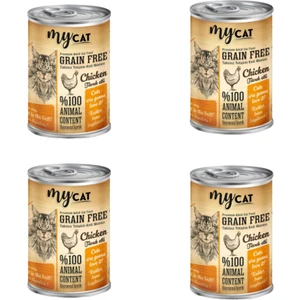 Mycat Tahılsız Tavuk Etli Kedi Konservesi 415 gr 4'lü