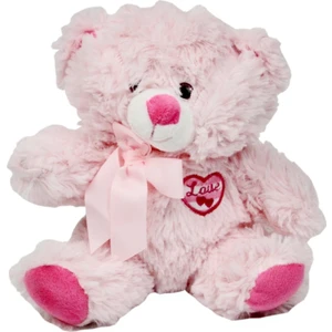 Peluş Love Kalp Desenli  Pembe Ayı 28 cm