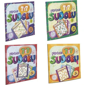 7 x 7 Çıkartmalı Sudoku 4 Kitap Set