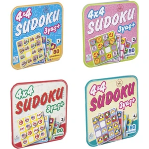 4 x 4 Sudoku 4 Kitap Set - + 3 Yaş
