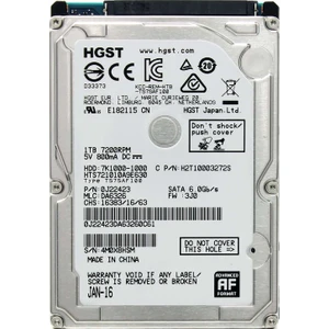 Travelstar 7K1000 2.5" 1TB 7200RPM Sata 3 Hard Disk HTS721010A9E630