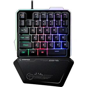 KB-R24 X-Mini RGB Zemin Aydınlatmalı Metal Taban Gövdeli Mini Oyuncu Klavyesi
