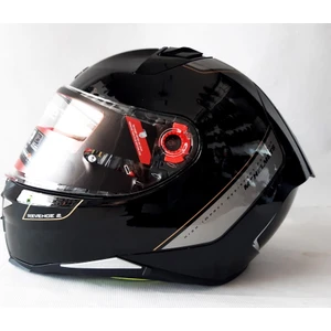 Kask MT Revenge 2 Solid A11 Gloss Black Şeffaf Vizörlü