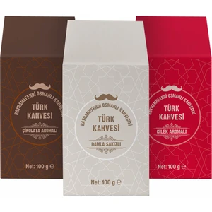 Bayramefendi Osmanlı Kahvecisi 3'lü Aromalı Türk Kahvesi Seti
