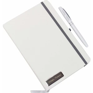 Hediye Rengi Kişiye Özel Beyaz Defter Kalem Seti