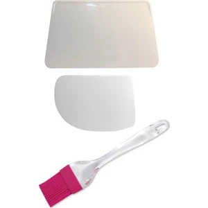 Iles Gurme Hamur Kesici Kazıyıcı Silikon Yumurta Fırçası 3lü Set