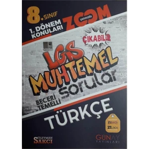 Günay Yayınları Gün&Ay Yayınları LGS 1. Dönem Türkçe Muhtemel Sorular Zoom Serisi