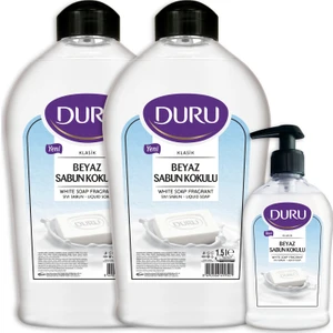 Beyaz Sabun Kokulu Sıvı Sabun 1,5+1,5+300ml