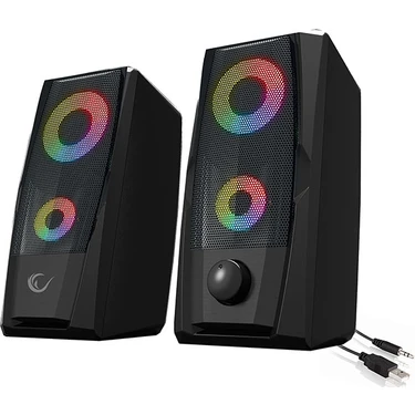 Rampage RMS-X9 2.0 RGB Işıklı Multimedia 5V 30dB Gaming Oyuncu