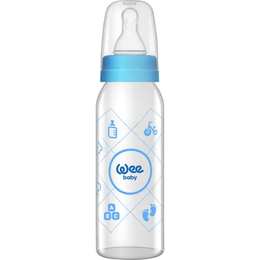 Wee Baby Klasik Cam Biberon 250 ml Mavi 0-6