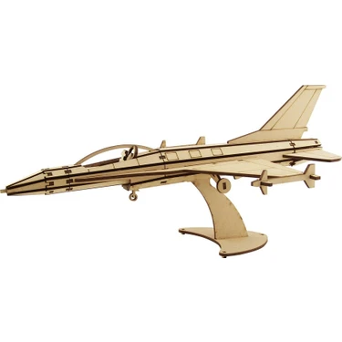 3D Sergi Ahşap Jet Fighter C Maketi 75