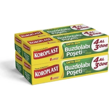 Koroplast Buzdolabı Poşeti Orta Boy 80'li 24 x 38