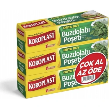 Koroplast Buzdolabı Poşeti 3'lü Orta Boy