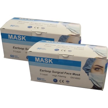 Mask Tek Kullanimlik Telsiz 3 Katli Cerrahi Maske 50 Li 2 Fiyati