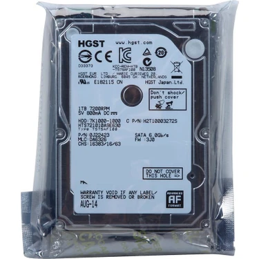Hgst Travelstar 7K1000 2.5 1TB 7200RPM Sata 3 Hard Disk Fiyatı