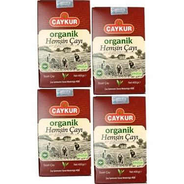 Çaykur Organik Hemşin Siyah Çayı 4 x 400 gr Doğal Aromalı Kaliteli