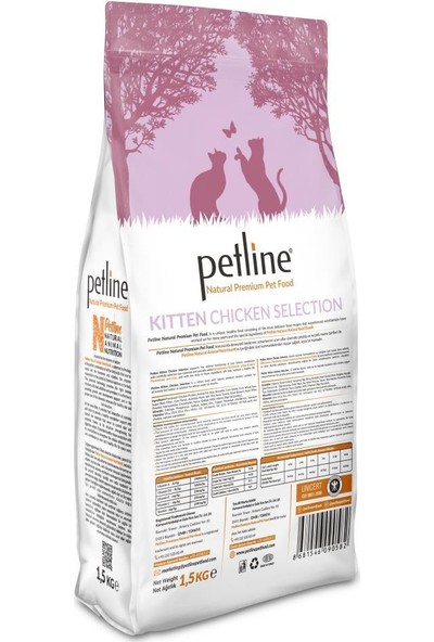 Pet Line Natural Premium Kitten Tavuklu Yavru Kedi Maması 1,5 kg
