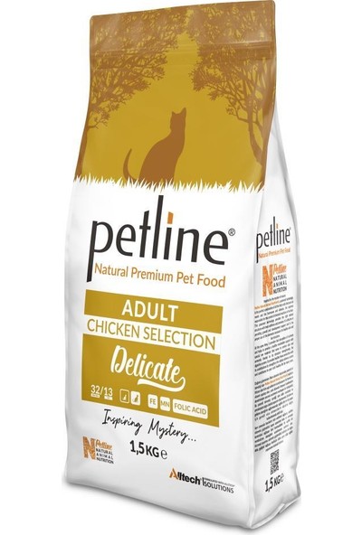 Pet Line Natural Premium Chicken Tavuklu Yetişkin Kedi Maması 1,5 kg