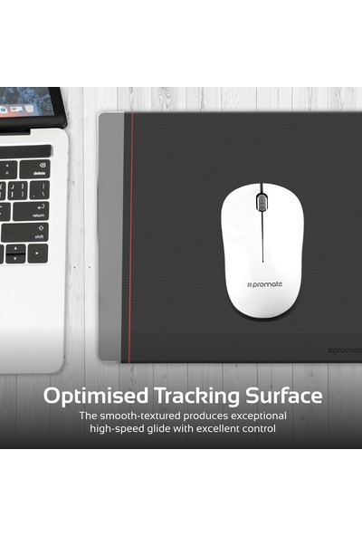 Promate Metapad-Pro Mouse Pad Fare Altlığı Profesyonel Alüminyum & Deri