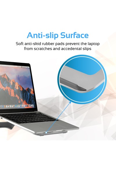 Promate Deskmate-3 Laptop Standı Ayarlanabilir Alüminyum Kaymaz