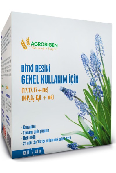 Agrobigen Genel Kullanım İçin Bitki Besini Katı 2 gr 24'lü