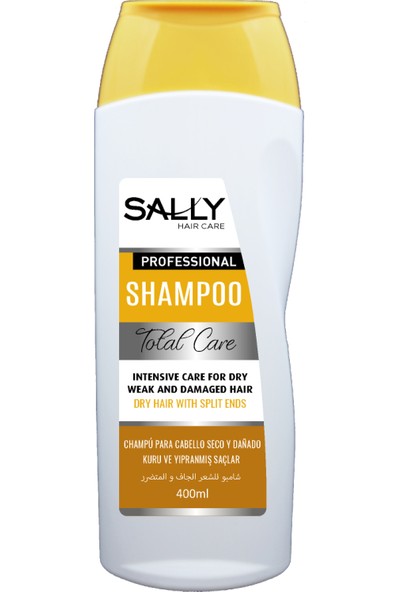 Sally Profesyonel Şampuan Total Care 400 ml - Kuru Ve Yıpranmış Saçlar