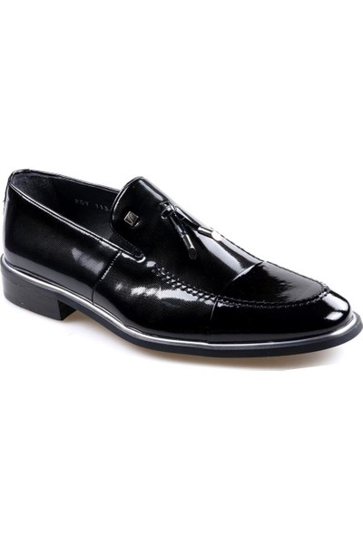 Fosco 1134 Siyah Erkek (39-44) Klasik Rugan Ayakkabı