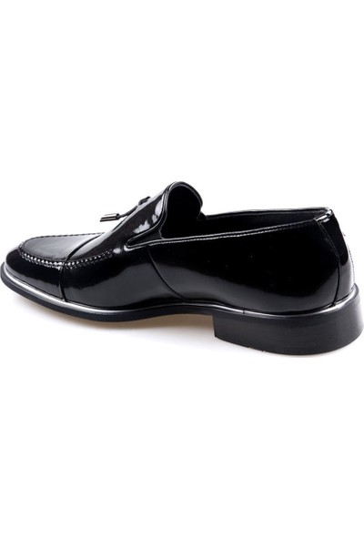Fosco 1134 Siyah Erkek (39-44) Klasik Rugan Ayakkabı