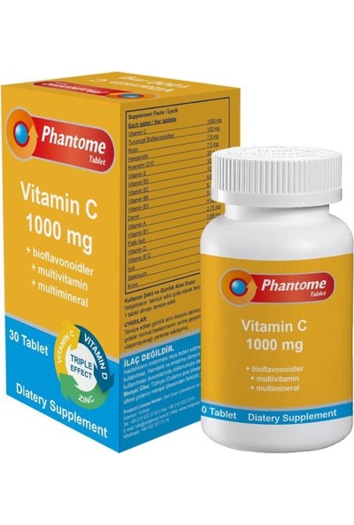 Phantome Tablet Vitamin C 1000 Mg 30 Tablet