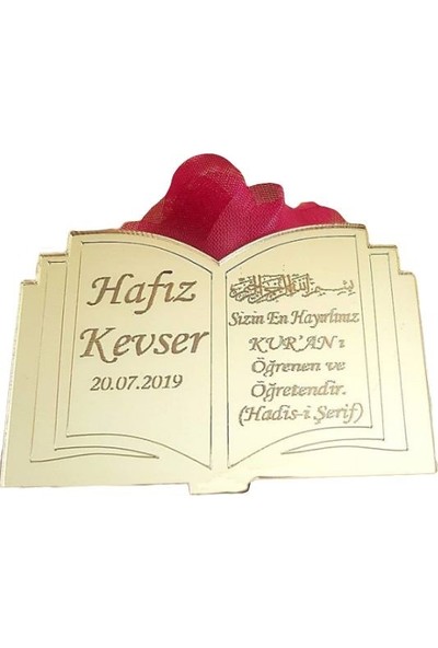 Dünya Hediye Gold Pleksi Hafız Hediyelik Magnet 25 Adet