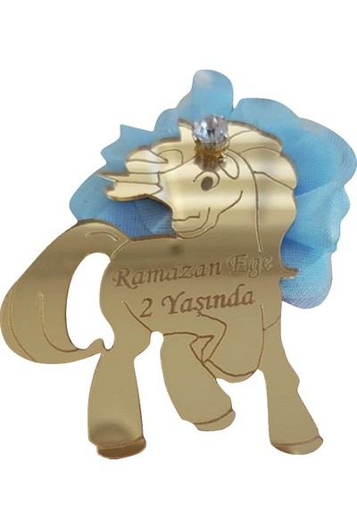 Dünya Hediye Gold Pleksi Poni At Hediyelik Magnet 25 adet