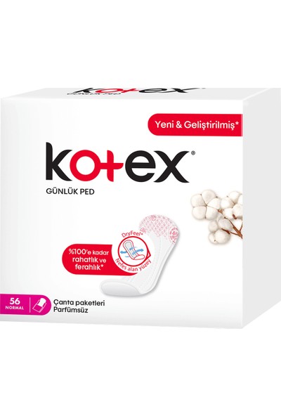 Kotex Günlük Ped Normal 56'lı