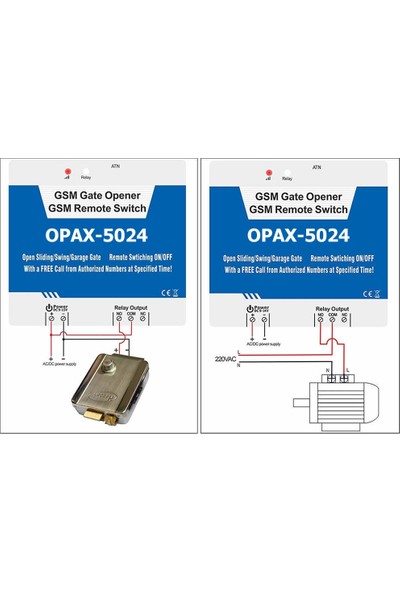 Opax OPAX-5024 Cep Telefonu ile Bariyer Kapı Motor Açma Sistemi
