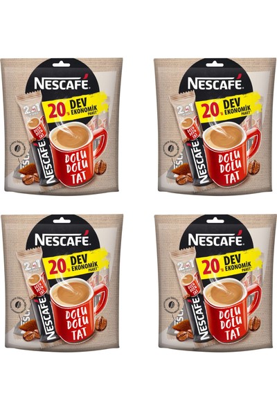 Nescafe 2'si 1 Arada 20'li Paket - 80 Adet Kahve