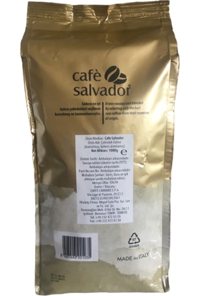 Cafe Salvador Premium Çekirdek Kahve 1 kg