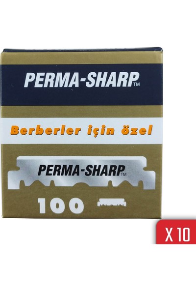 Perma Sharp Single Edge Berber Bıçağı 100'lü x 10 Adet