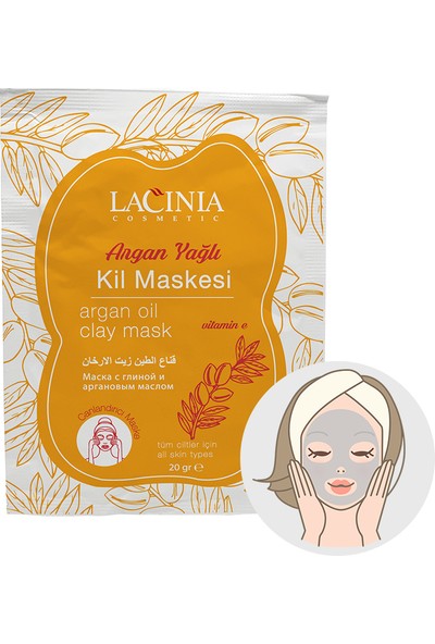 Lacinia Argan Yağlı Kil Maskesi (Tek Kullanımlık)