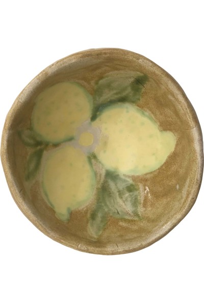 Alla Ceramics Limonlu Kase Servis Tabağı