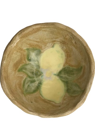Alla Ceramics Limonlu Kase Servis Tabağı