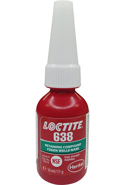 Loctite 638 10 ml Sıkı Geçme Ürünü Yüksek Mukavemetli Hızlı Kürlenme