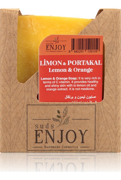 Suds Enjoy Doğal Limon & Portakal El Yapımı Yüz, Saç ve Vücut Sabunu 100 gr