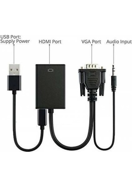 CA-100 0.15metre VGA- HDMI Görüntü Adaptörü